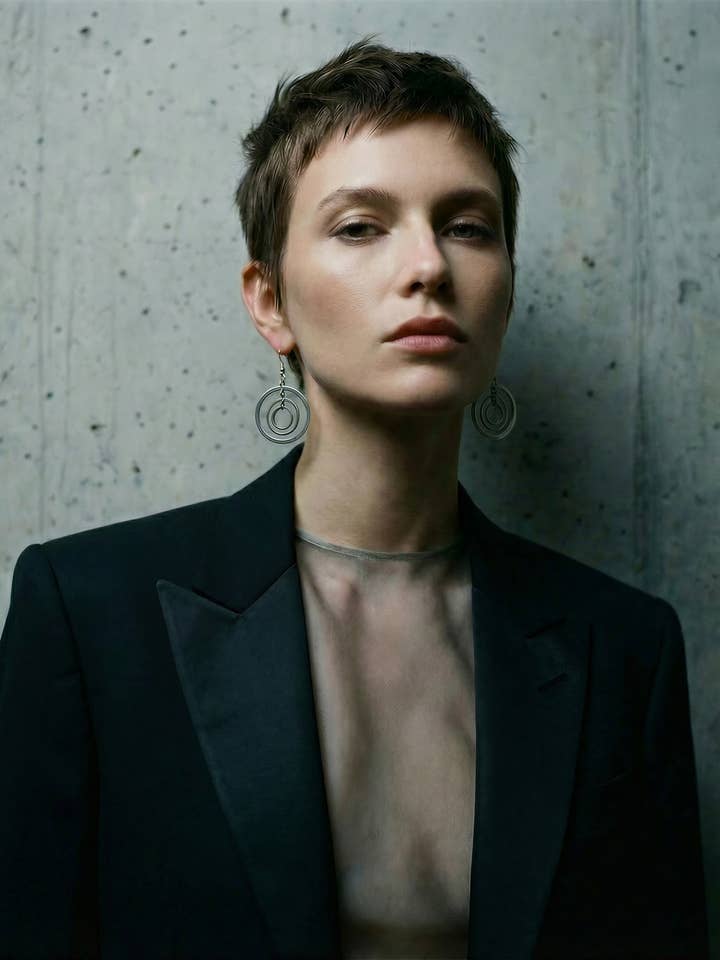 Pendientes Cassini Align - Plata 30 mm para venta al por mayor de Lawless