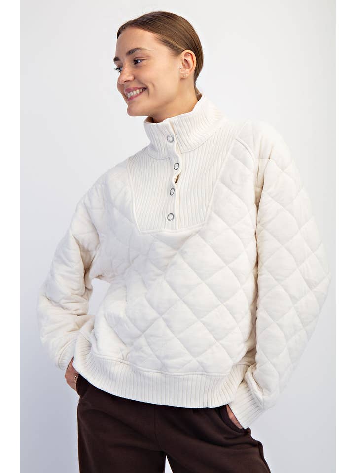 Rae Mode - Vente Haut d'intérieur – femme - PULL-OVER MATELASSÉ À PRESSION8