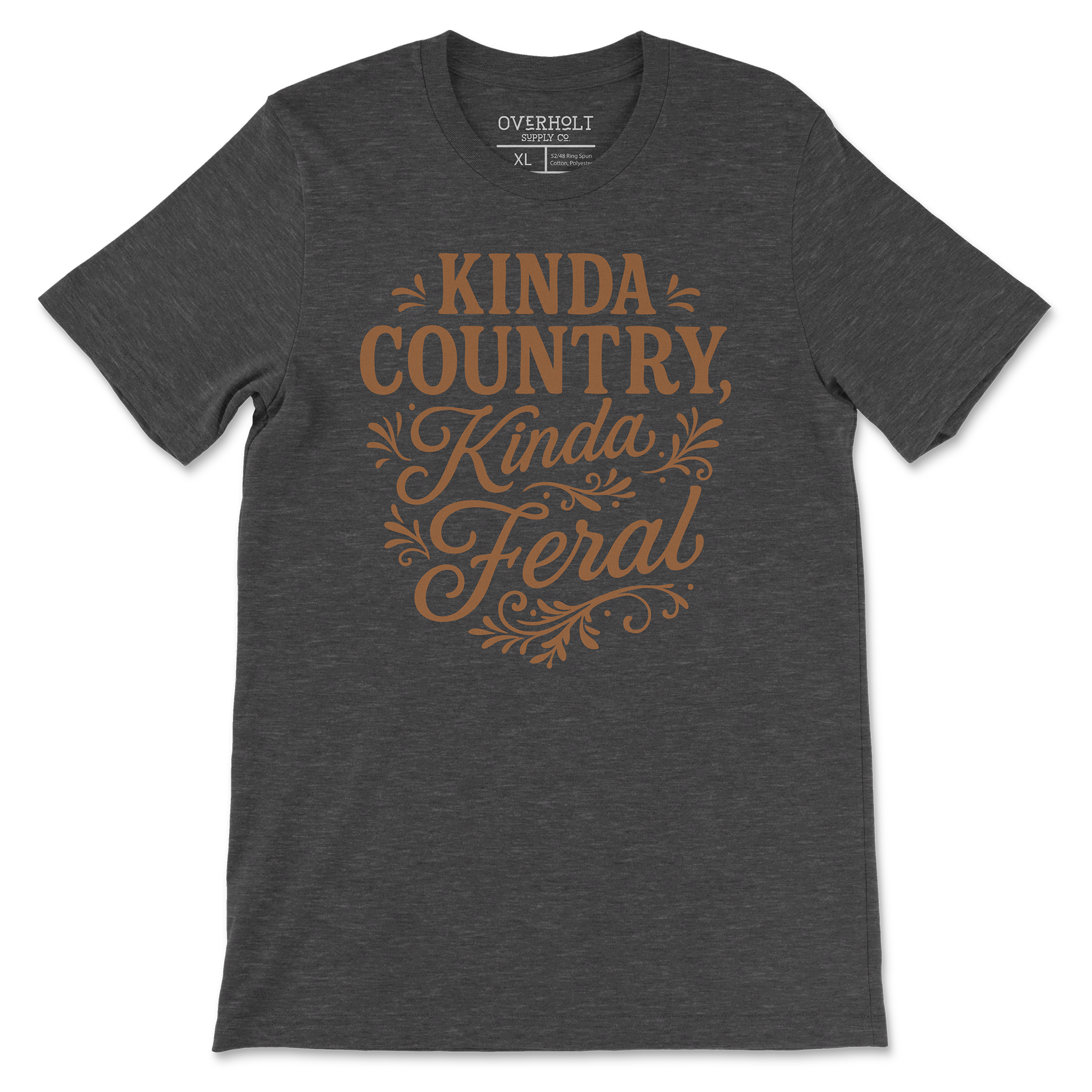 Overholt Supply Co. - Wholesale Screen Printed T-Shirt - Women's - OSC-106 – "Kinda Country, Kinda Feral" T-Shirt2