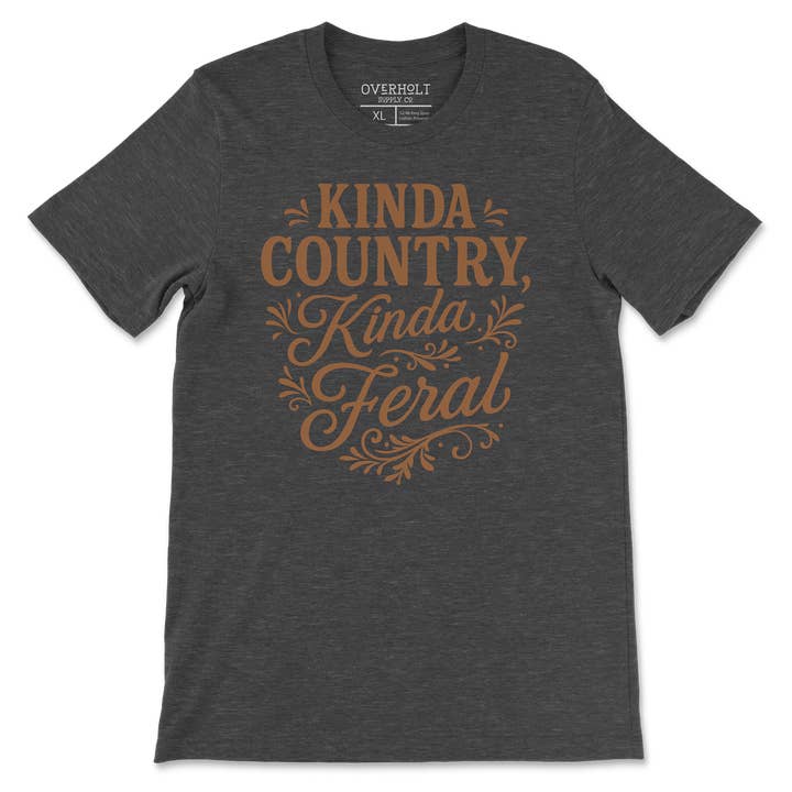 Overholt Supply Co. - Wholesale Screen Printed T-Shirt - Women's - OSC-106 – "Kinda Country, Kinda Feral" T-Shirt2