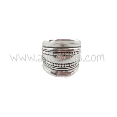 TO 060 verstellbarer ethnischer Ring, versilbert für den Großhandel von Andrea Nieto Jewels