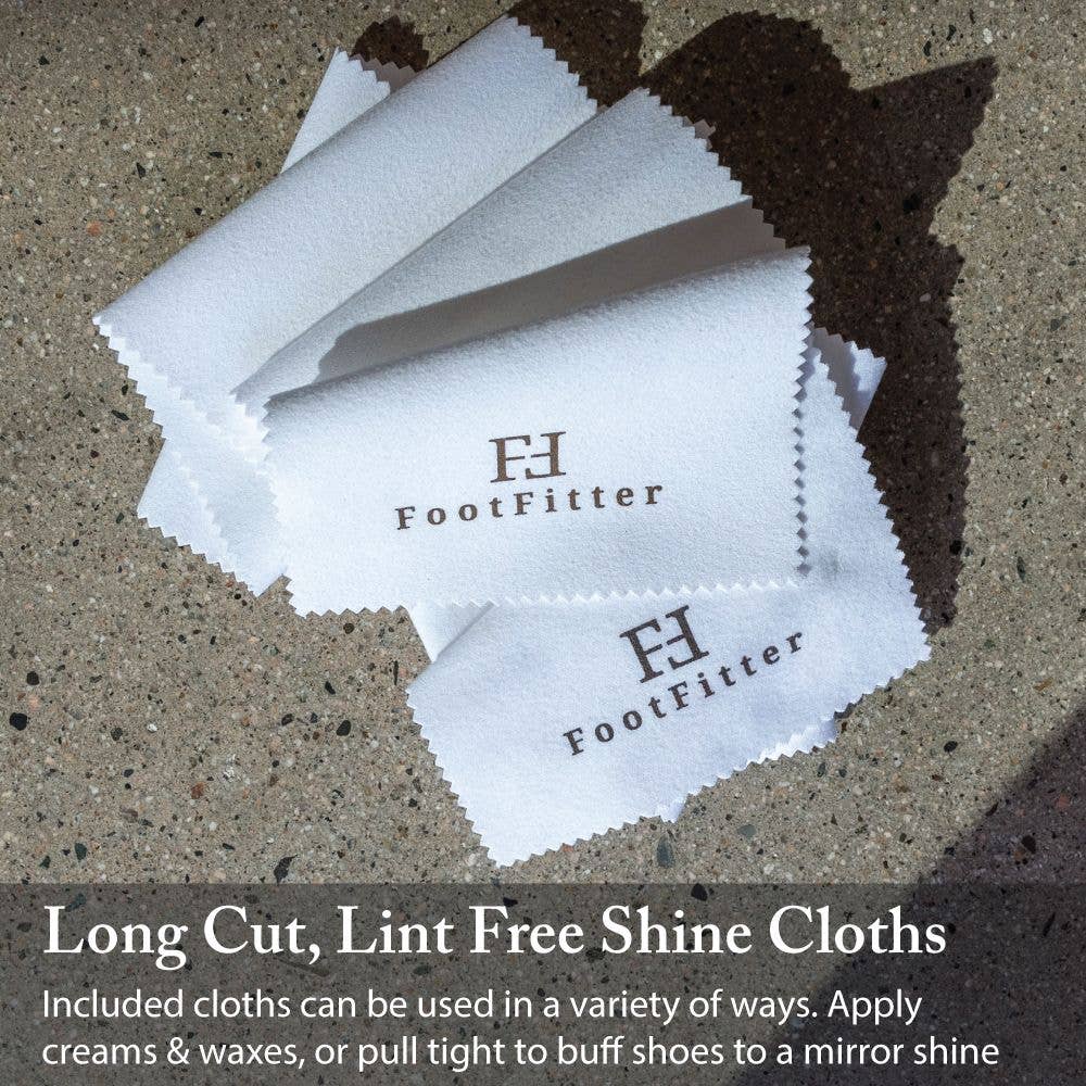 Black FootFitter Shoe Shine Brush & Polishing Set - Classic or Browns for wholesale on Faire6