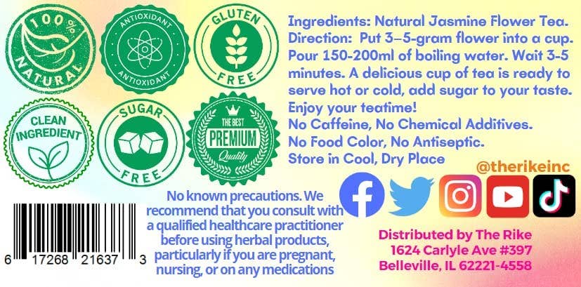 The Rike - Wholesale Loose Tea - Dried Jasmin Buds Herbal Tea white Jasmine Flower Tea 100 gr4