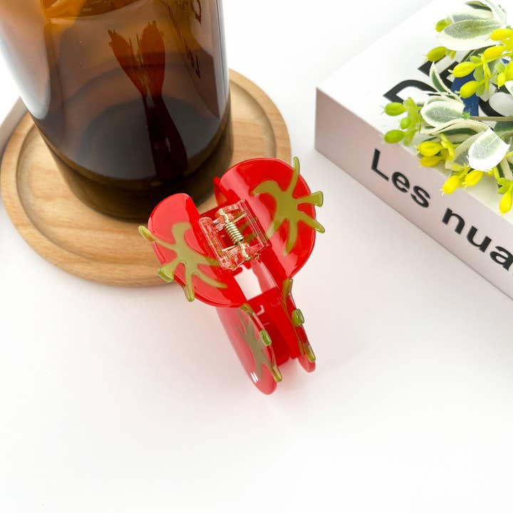 TheDivaSoap - Wholesale Hair clip – Women’s - Three Tomato Claw Clip, Fruit Hair Clip4