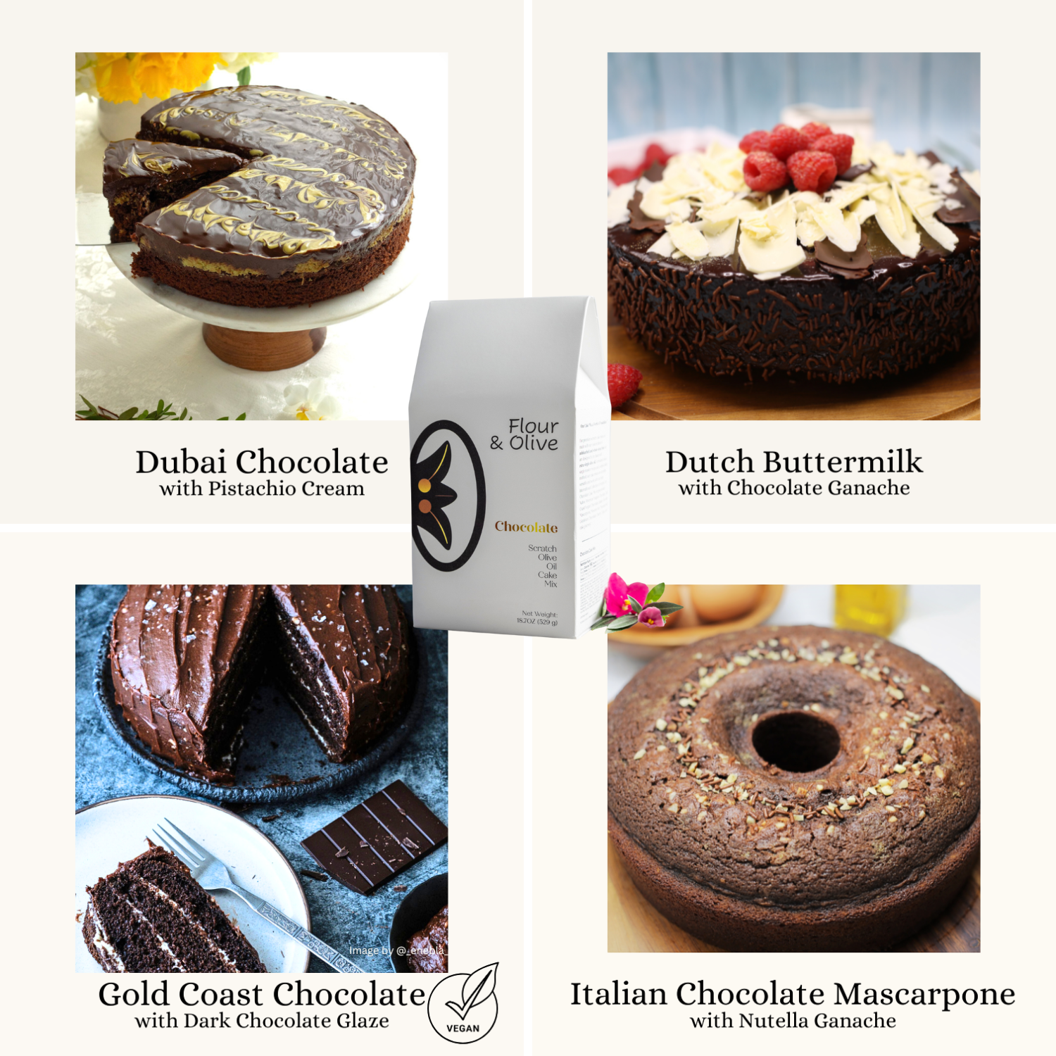 Flour & Olive - Wholesale Cake Mix - Wholesale Chocolate Olive Oil Cake Mix5