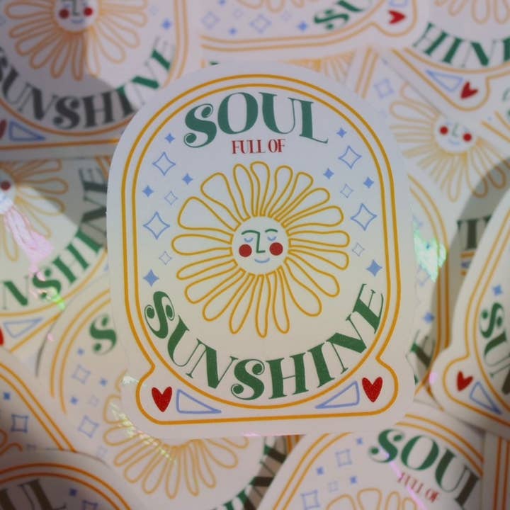 divine variety - Wholesale Suncatcher - soul full of sunshine suncatcher sticker1