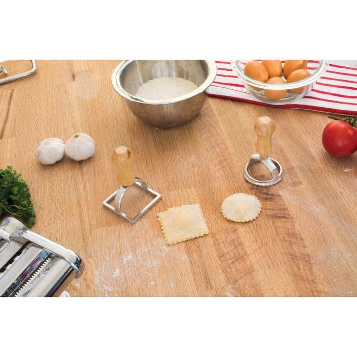 HIC - Harold Import Co. - Wholesale Kitchen Tool/Gadget - Fantes Ravioli Stamp, Fluted Square Stamp, 2in1