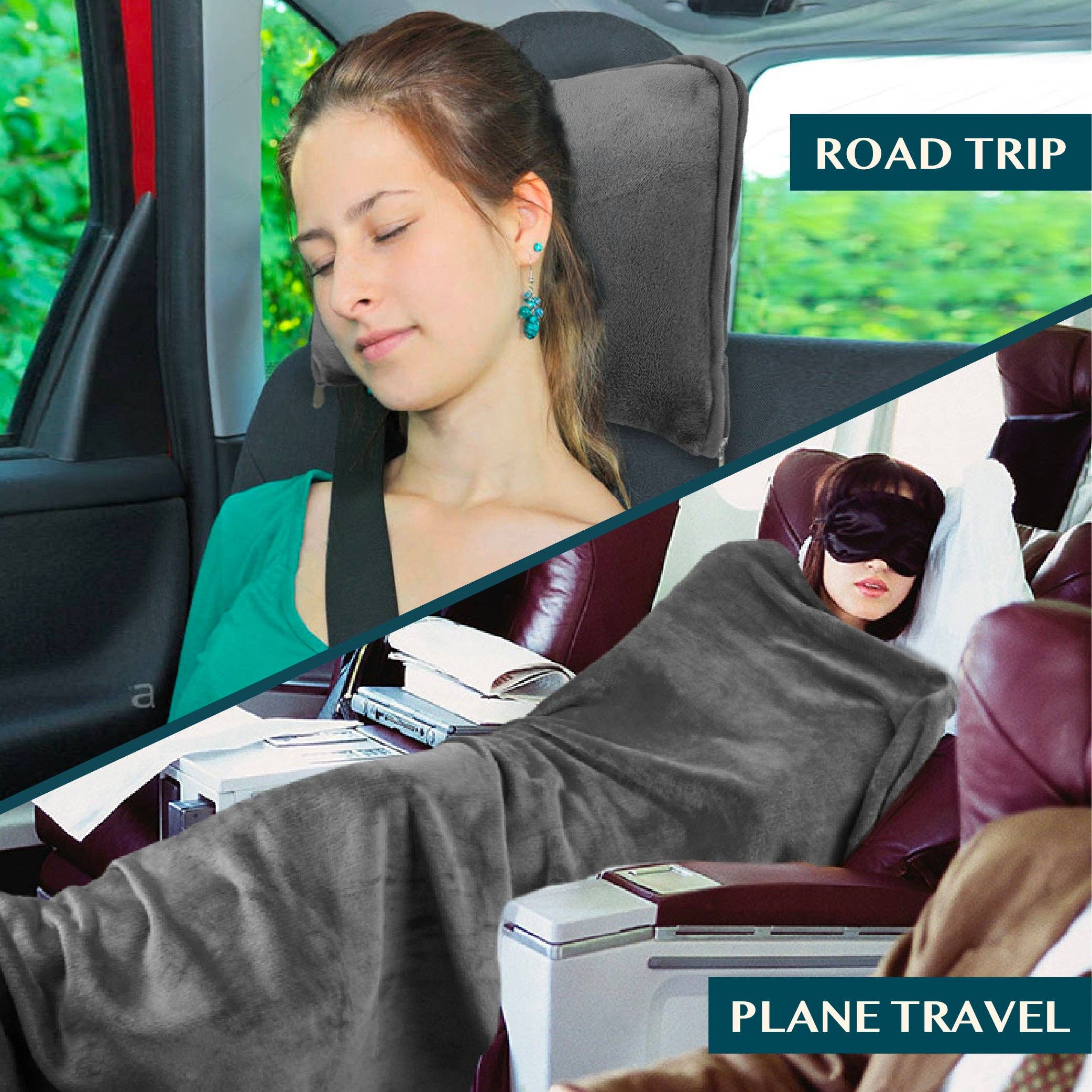 Pavilia - Venta al por mayor Mantas de viaje - Manta de viaje de felpa premium con almohada41