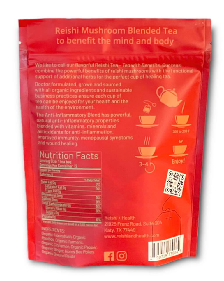 Reishi & Health - Wholesale Health/Detox Tea - ANTI-INFLAMMATORY Reishi mushroom  Tea2