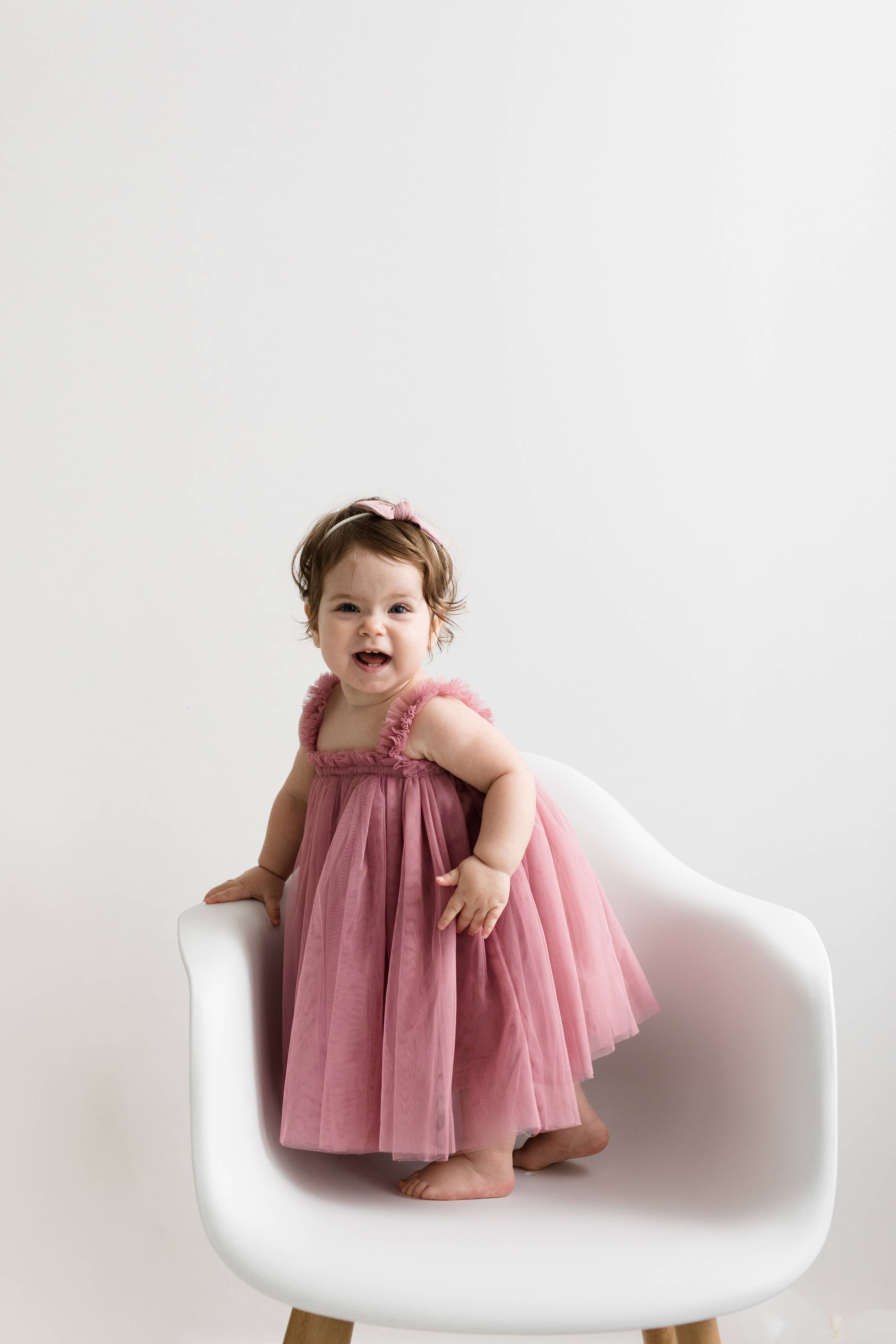 white pink Girls Tulle Dress for wholesale on Faire