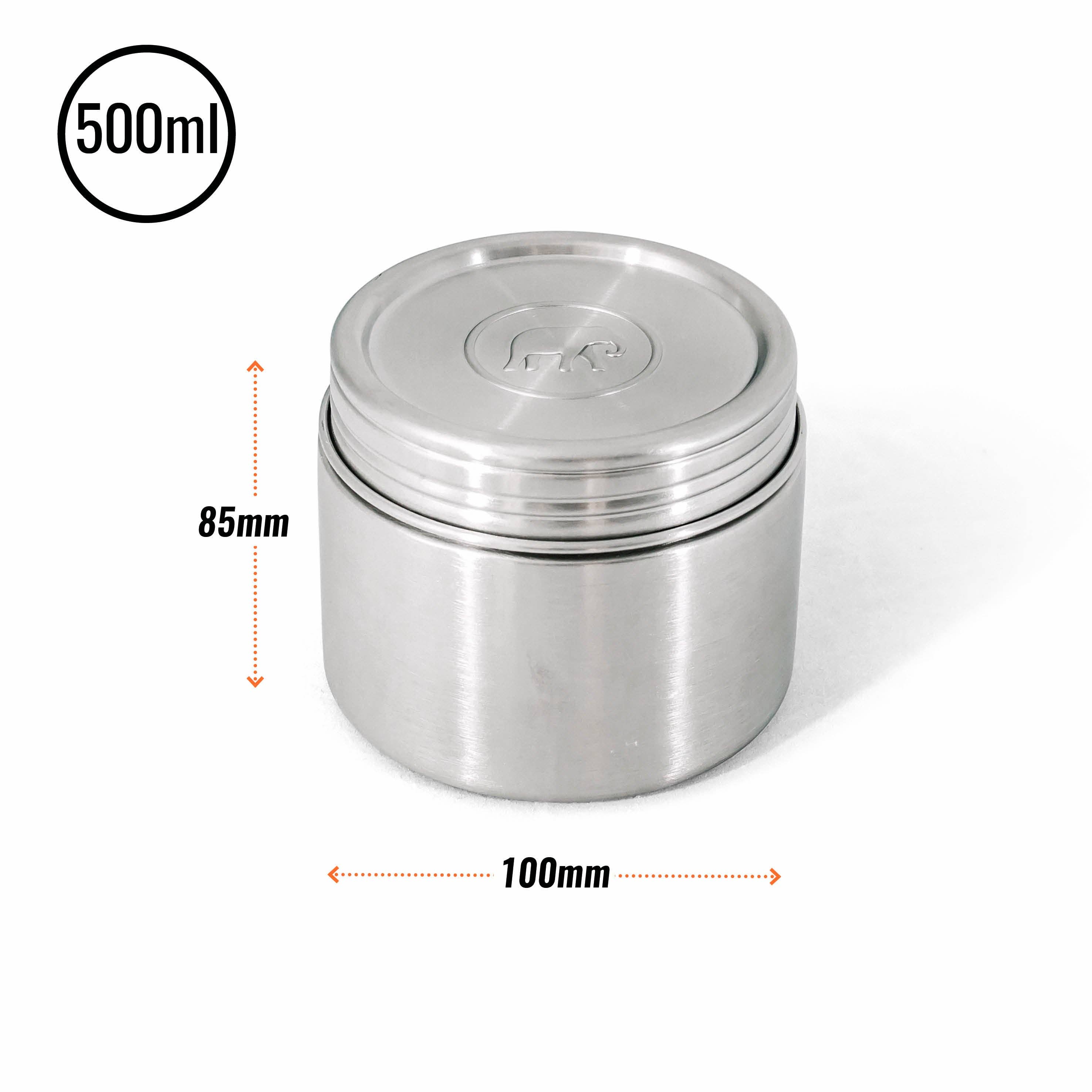 Elephant Box – wholesale Food storage container – Twist & Lock Leakproof Stainless Steel Food Canister 500ml 3