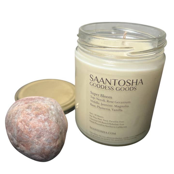 Vela No Tóxica de Neroli y Jazmín para venta al por mayor de Saantosha Goddess Goods