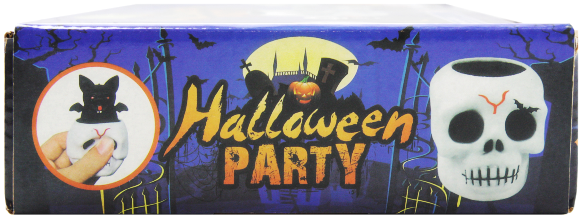 Square Deal Recordings & Supplies - Wholesale Squishy Toy - Kids & Baby - Bat Skull Halloween Squish Toys - Retail Ready Case Of 129