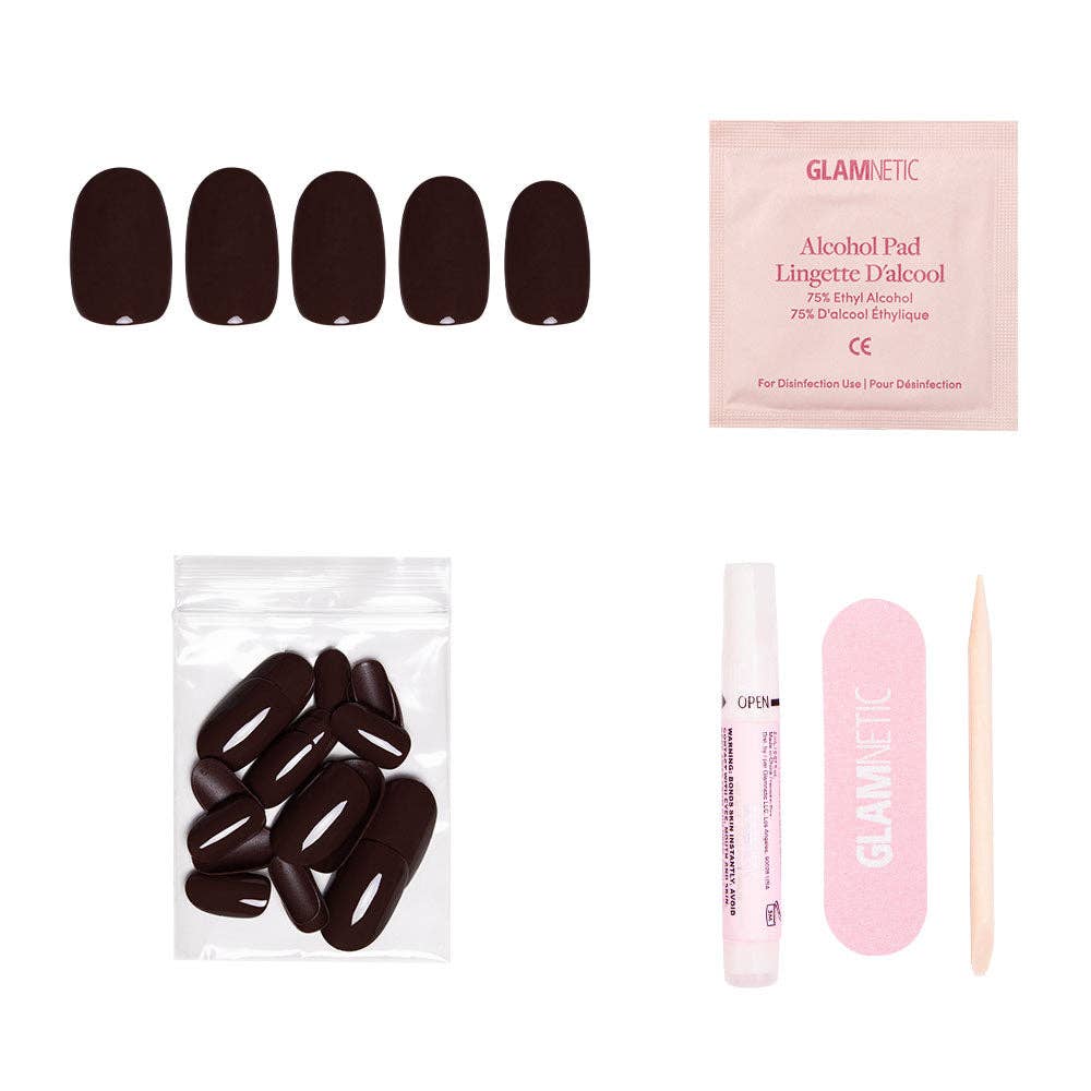 Glamnetic - Wholesale Press-On/Fake Nails - Bark Brown Press-On Nails | Fall Solids | Short Round3