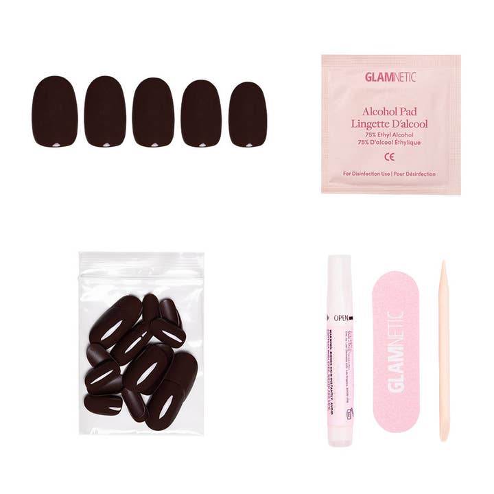 Glamnetic - Wholesale Press-On/Fake Nails - Bark Brown Press-On Nails | Fall Solids | Short Round3