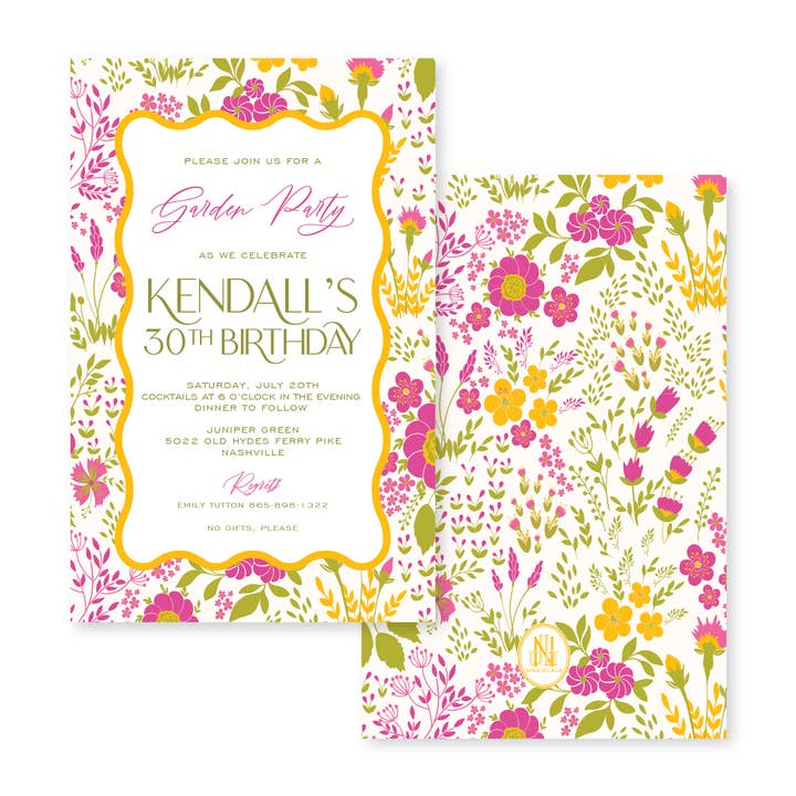 Wildflowers Bulk Invitation for wholesale by Nico and Lala
