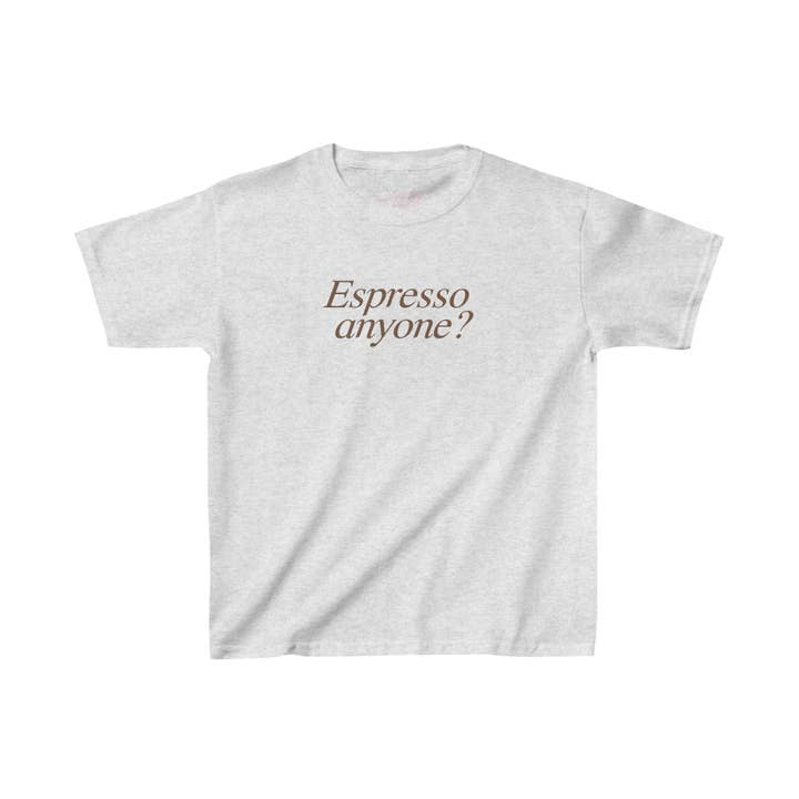 Sunday Violets - Wholesale Screen Printed T-Shirt - Women's - Espresso Anyone Baby Tee