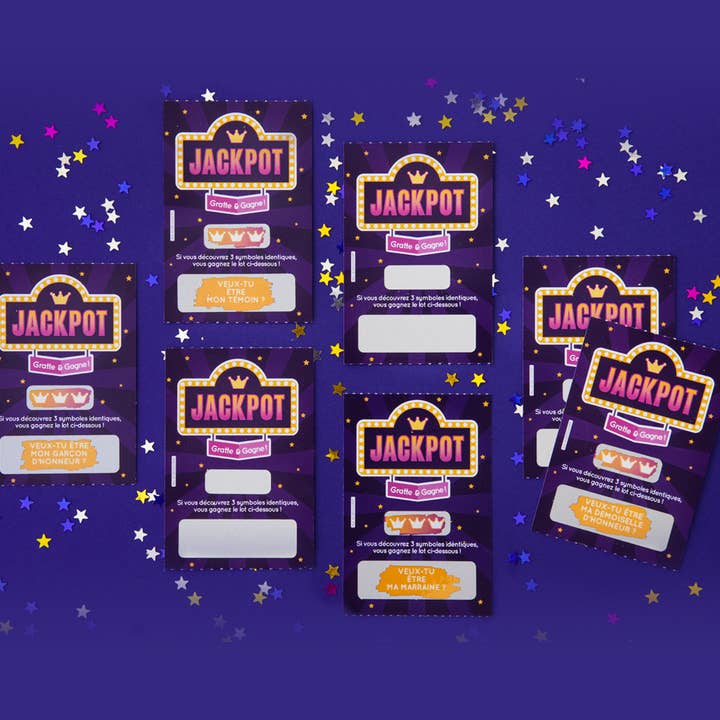 Mimosa Chroma - Wholesale Stationery/Notecard Set - Scratch ticket for a witness or godfather/godmother request5