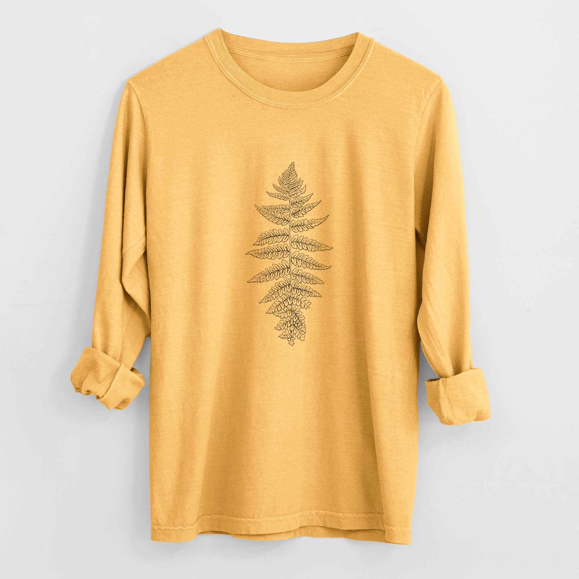 Because Tees - Wholesale Screen Printed T-Shirt - Unisex - Athyrium filix femina - Lady Fern - Heavyweight 100% Cotton Long Sleeve8