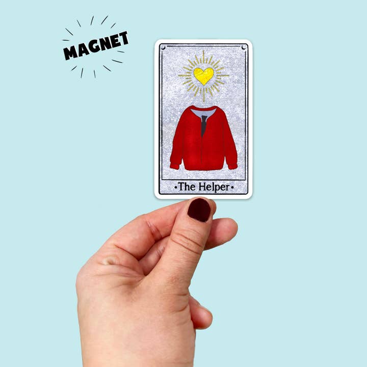 Waterproof Vinyl The Helper Tarot Card Magnet for wholesale by Songbird Artistry