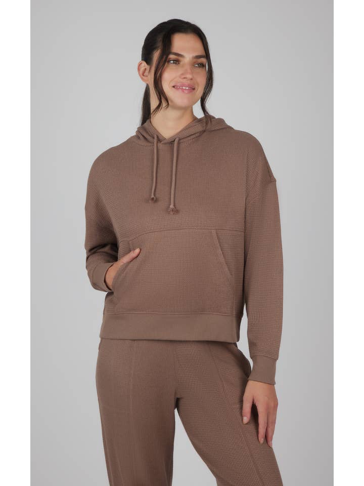90 Degree by Reflex - Wholesale Hoodie - Women's - Women's Brushed Inside Waffle Pullover Hoodie