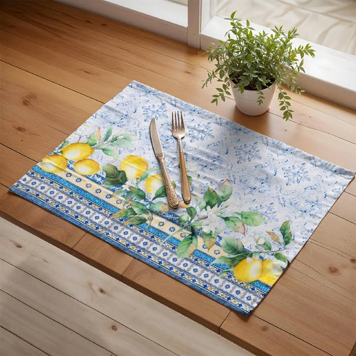 Maison d'Hermine - Wholesale Placemat - Citrus 100% Cotton Placemats 13" X 19" - Set Of 4