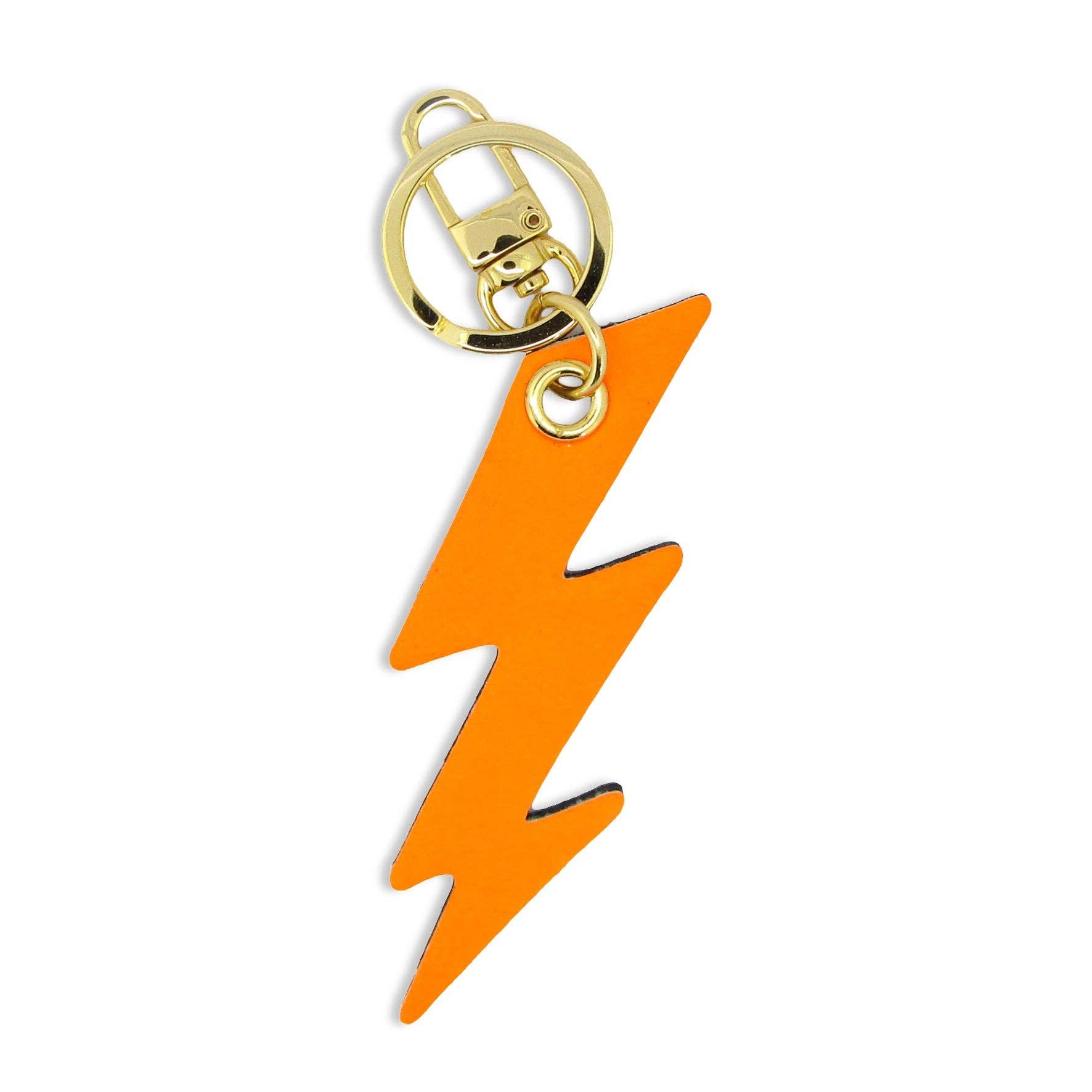 'Alkemest - Wholesale Keychain - Unisex - Neon Leather Lightning Bolt Key Ring / Bag Charms: 3 Colours1