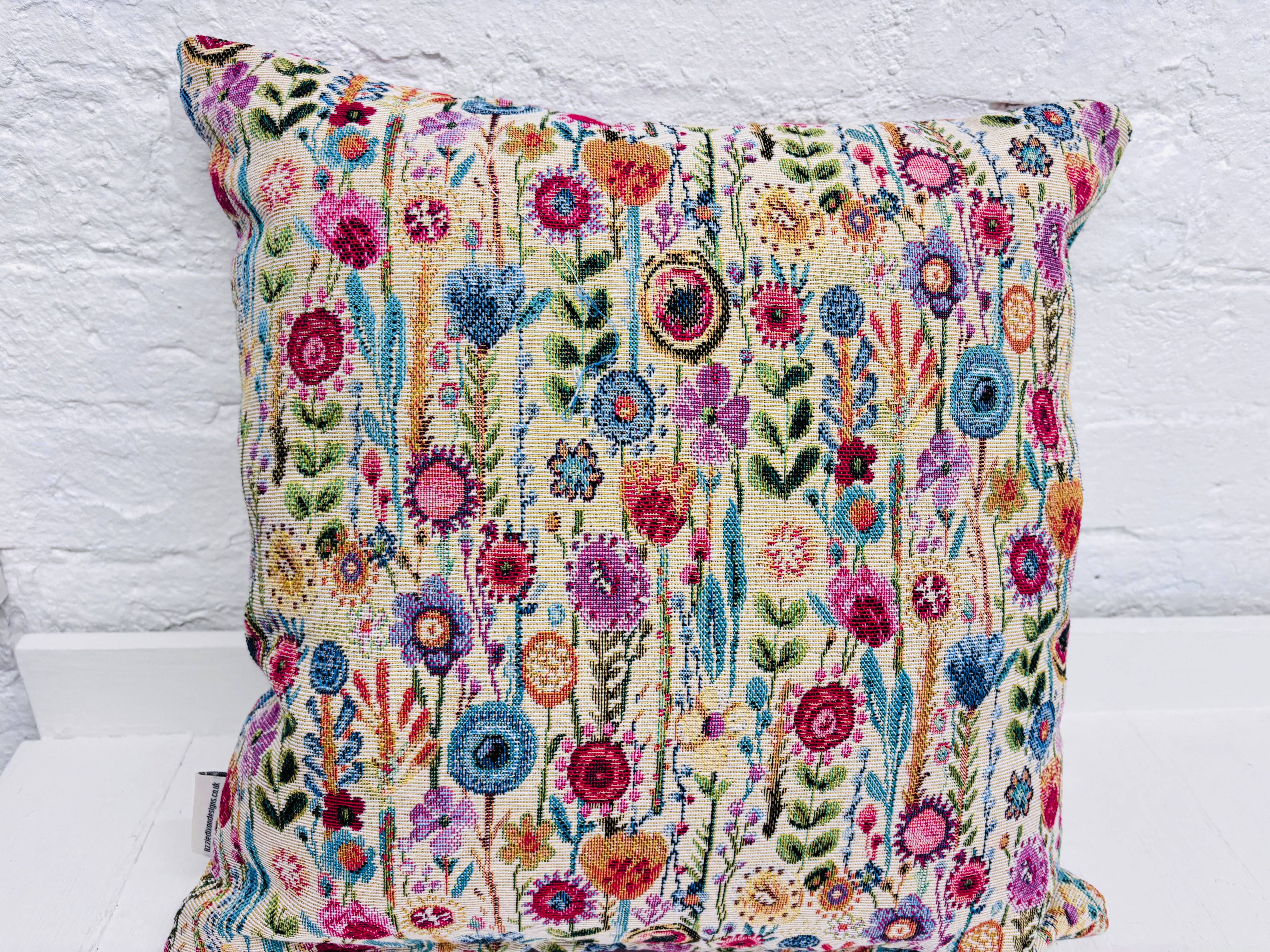 Lizzie Dixon Designs – wholesale Chair cushion – Kew Gardens - Floral Tapestry Cushion1