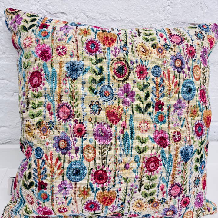 Lizzie Dixon Designs – wholesale Chair cushion – Kew Gardens - Floral Tapestry Cushion1