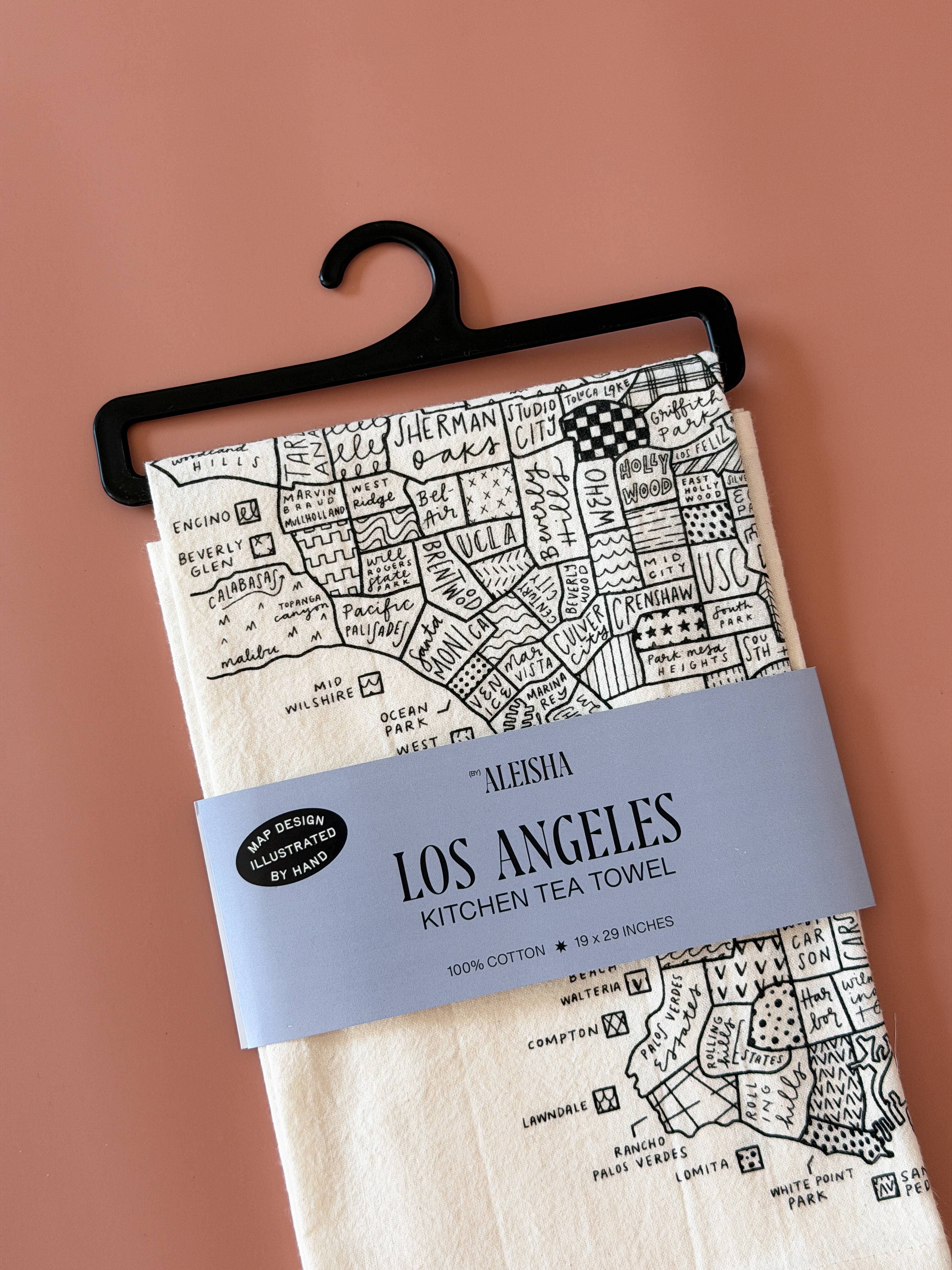 By Aleisha - Wholesale Tea Towel - Los Angeles Map Tea Towel8