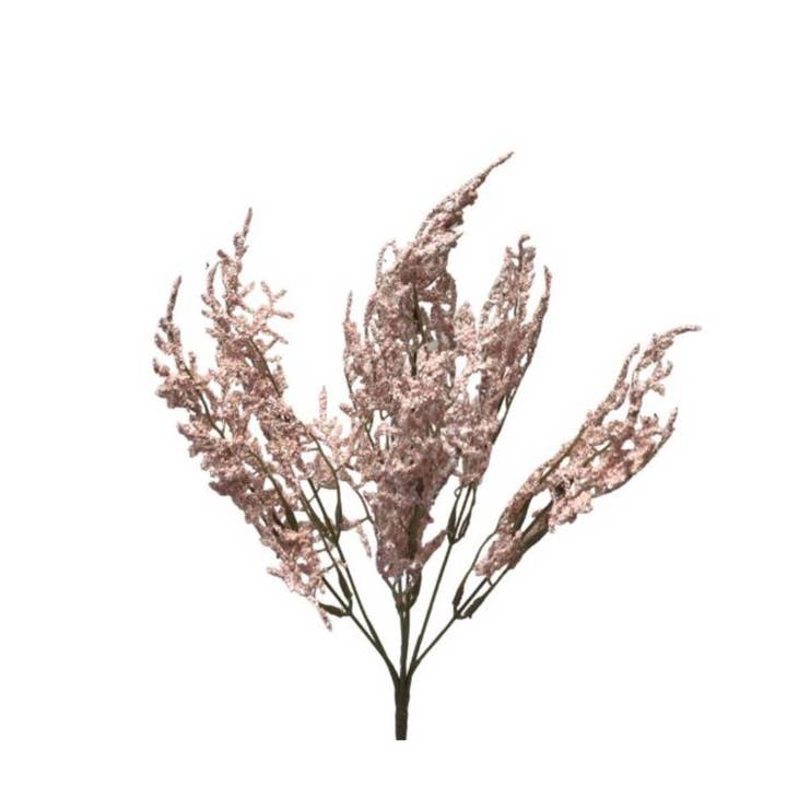 David Christopher's Collection - Wholesale Artificial Flowers - Faux Dried Caspia Bush - Pink 14''