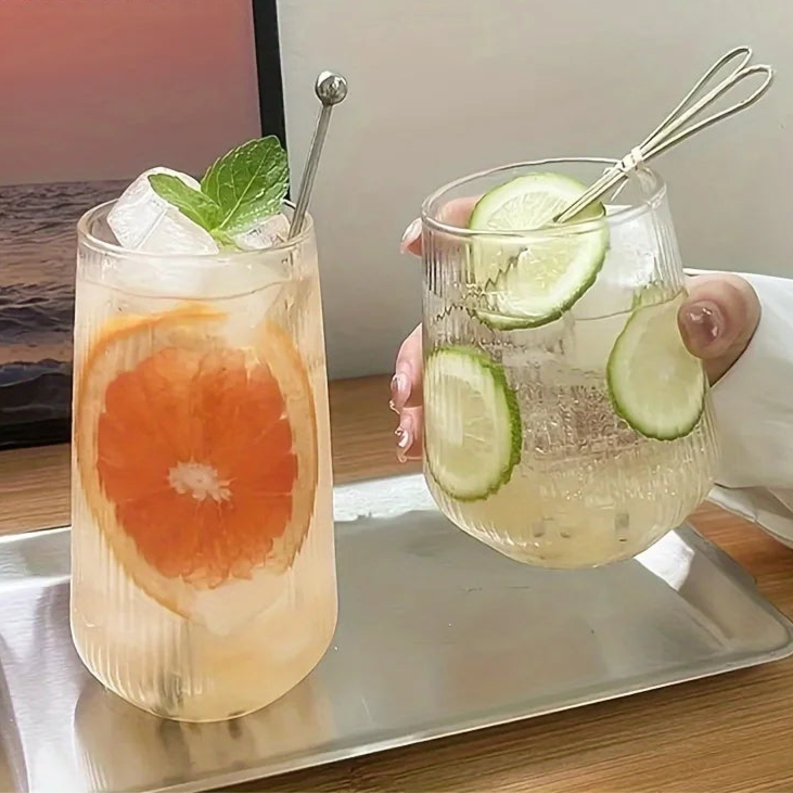 BRECK + FOX – Engroshandel Drikkeglas/kop – Runde ribglass sæt med 4 dele2