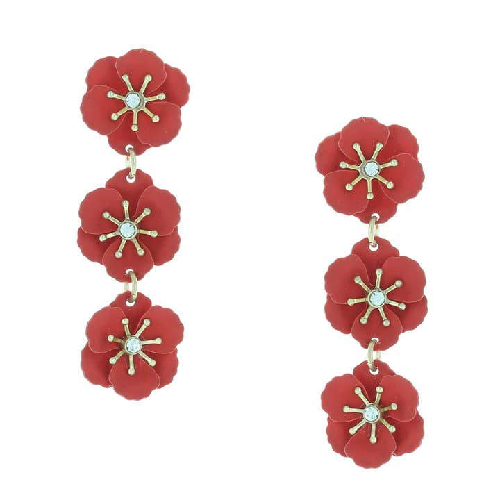 Primavera Floral Drop Earrings for wholesale by Olivia Welles