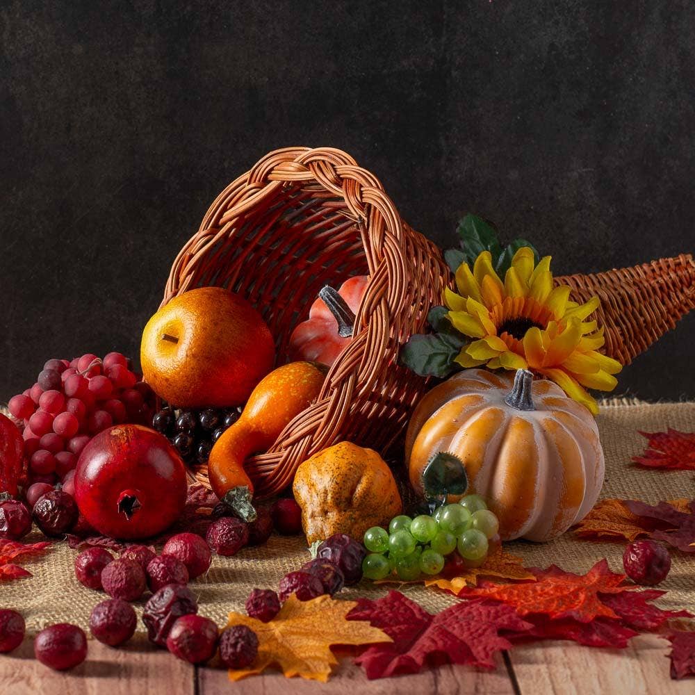 Factory Direct Craft – Engroshandel Kurv – 12" Cornucopia kurv til Thanksgiving1