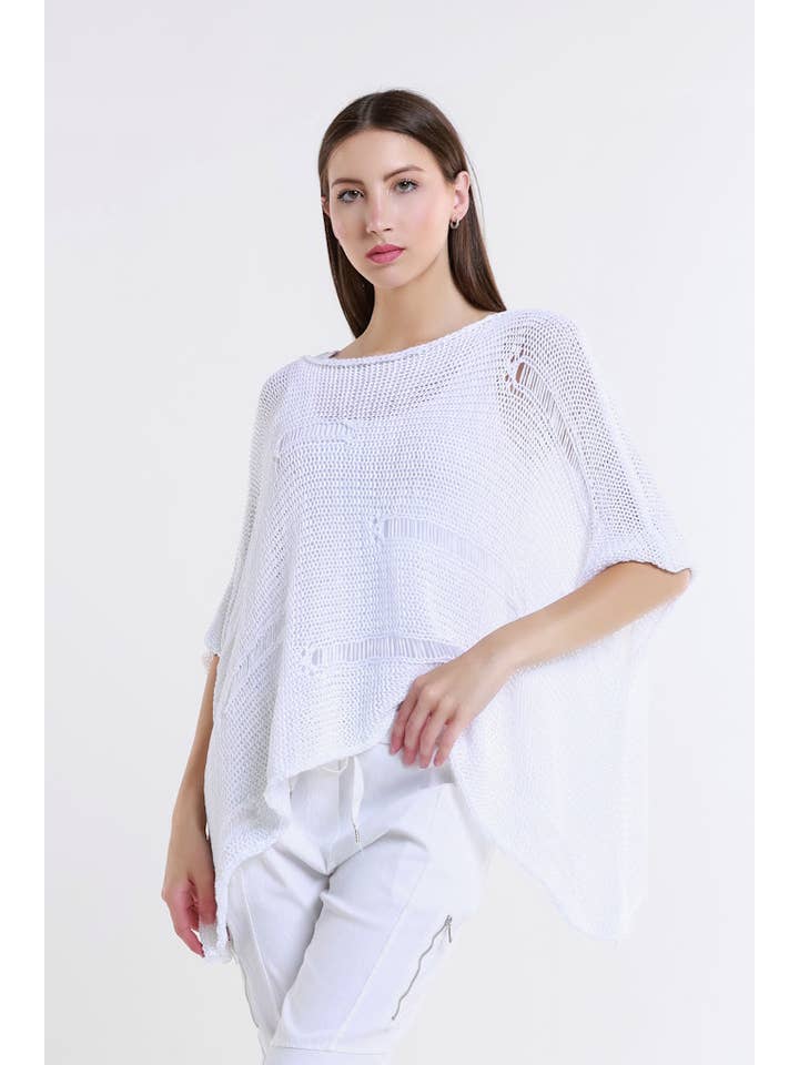 TINA Stephens Italy/Tees By Tina – Top de malha - Mulher por atacado – Camisola de malha com barra aberta Jean Elbow Slv (BQ909)5