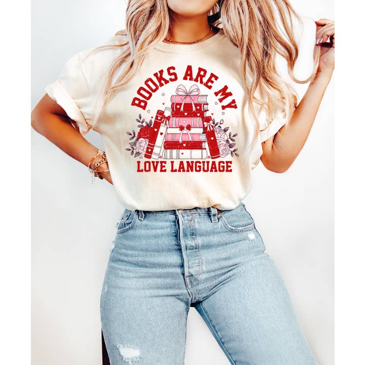 Books Are My Love Language Sweatshirt, Book Valentine Shirt for wholesale by NVC Ecommerce LLC