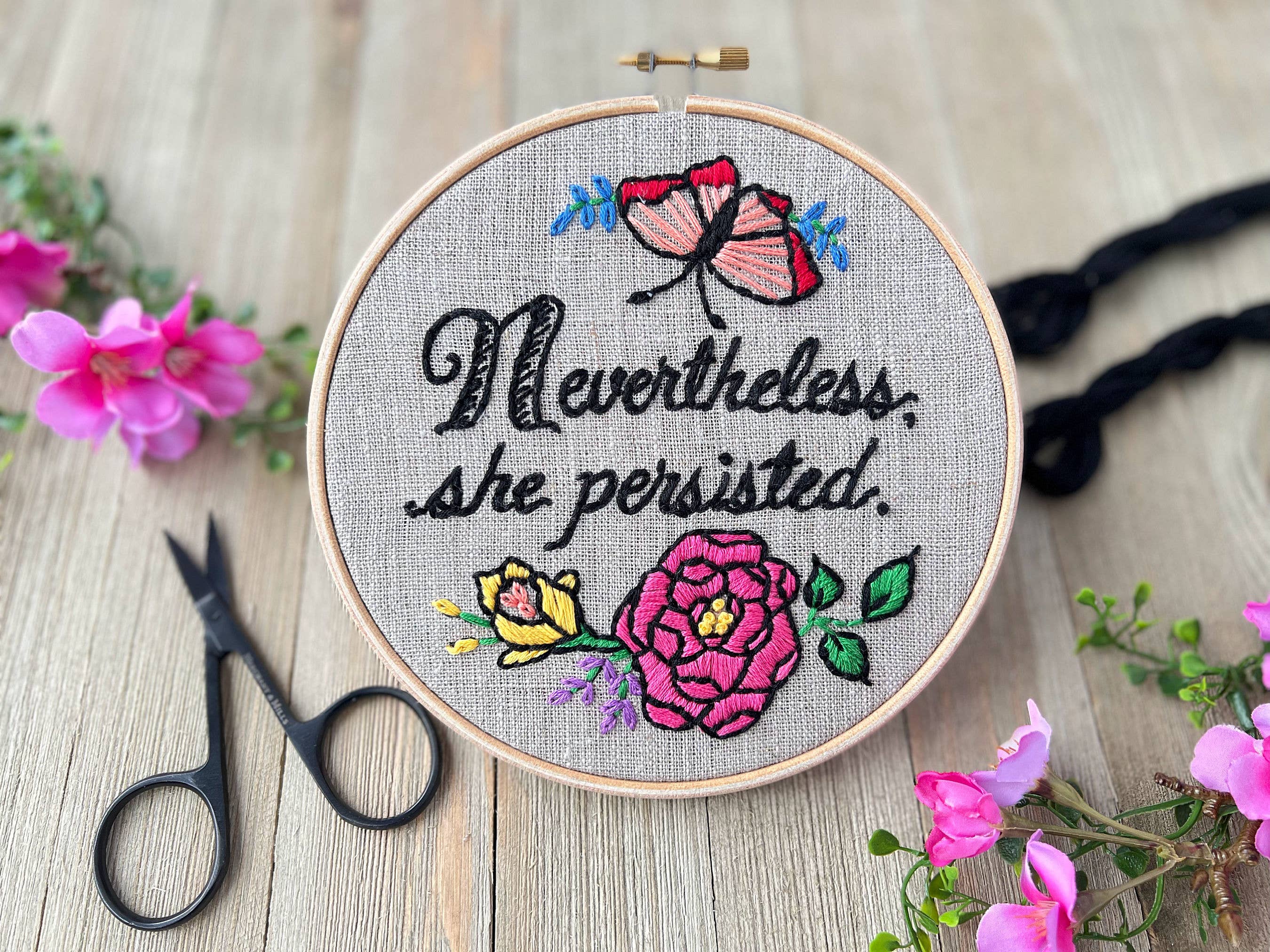 I Heart Stitch Art – wholesale Embroidery/cross-stitch supplies – Nevertheless, She Persisted: Embroidery Kit2