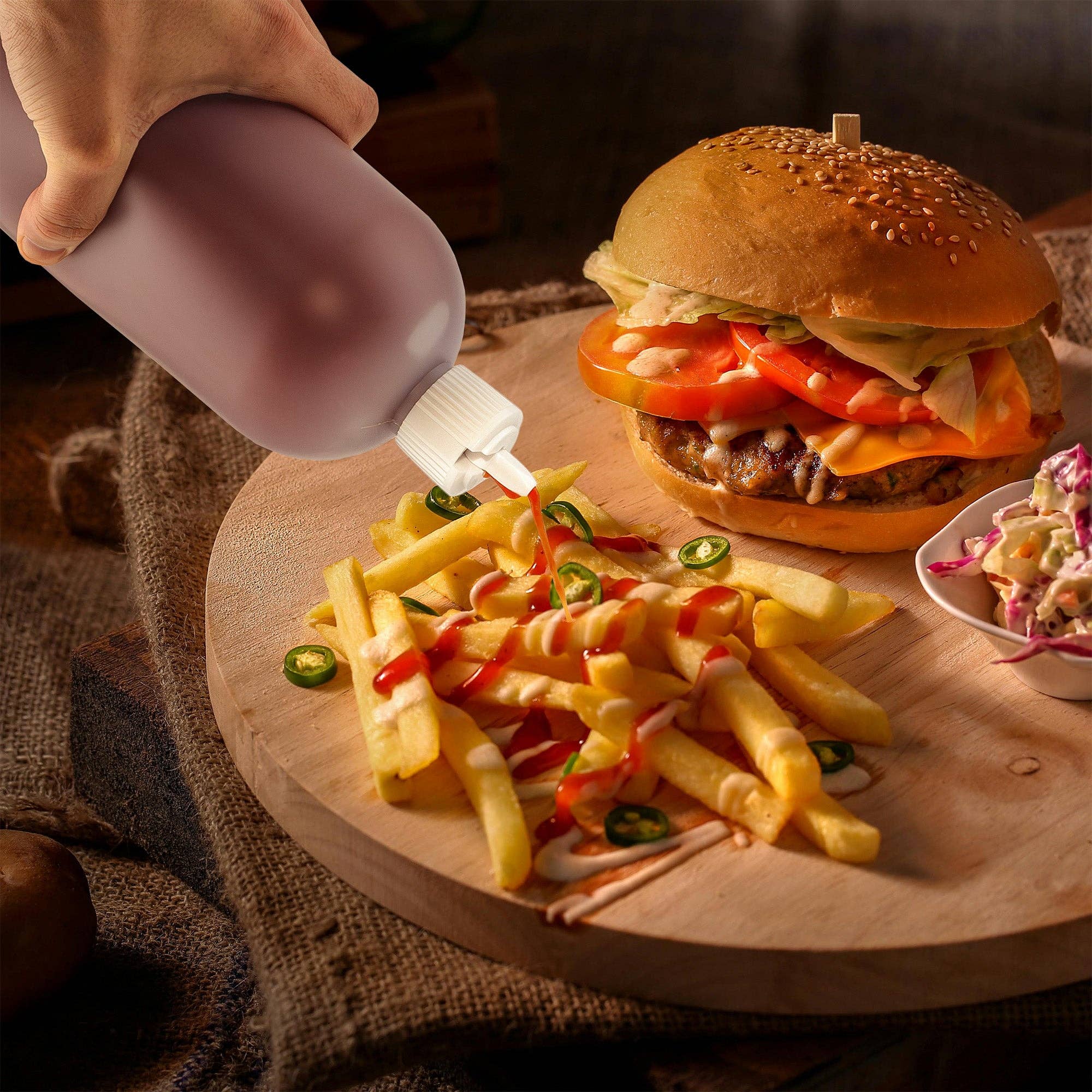 Kurated Korner - Wholesale Spray Bottle - Cornucopia 32oz Flip Top Plastic Squeeze Bottles (4pk)10