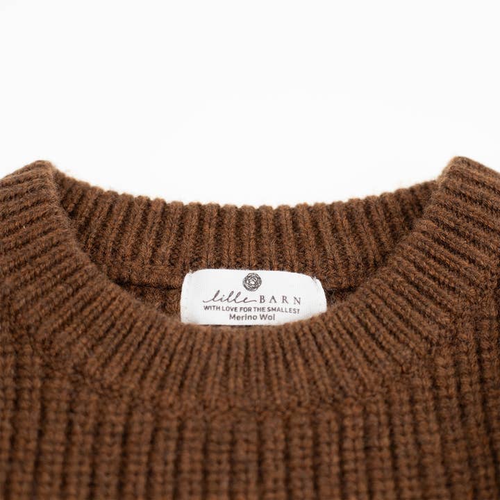 Lille Barn - Wholesale Knit Sweater - Baby - Knitted Wool Baby Sweater - Merino Wool - Brunette4