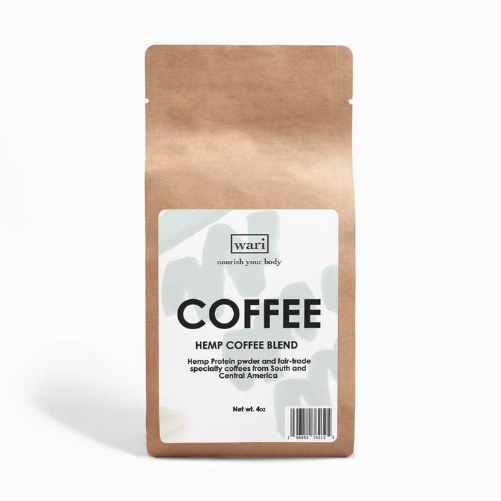 Mélange de café au chanvre biologique - Torréfaction moyenne 4 oz pour la vente par Wari Superfoods