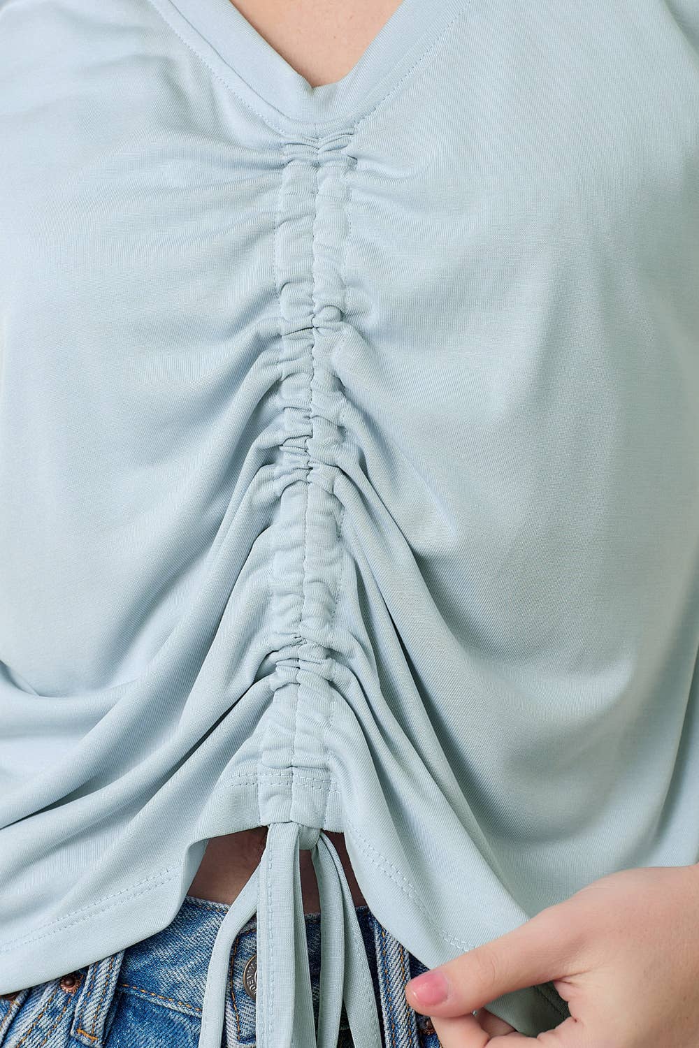 Mystree - Wholesale Knit Top - Women's - 20020 Front Ruche Modal Top 15