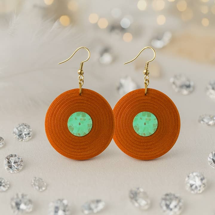 Showgirl Record Earrings for wholesale by Kedziefest Parties