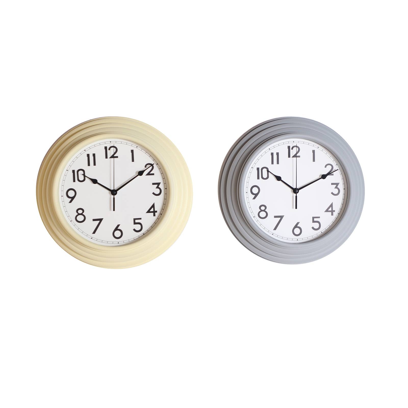 B&B - Wholesale Wall Clock - Wall Clock, Plastic, Gray/Cream Color, 30X8X30cm0