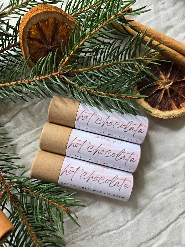 Bluebird Farms Apothecary - Wholesale Lip Balm - Peppermint Hot Chocolate Lip Balm PlasticFree Essential Oils1