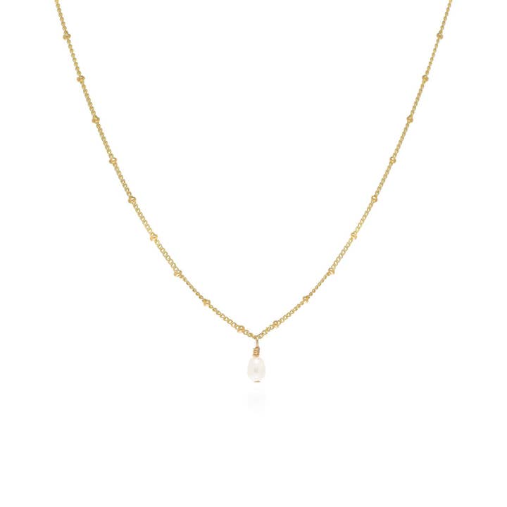 Collar Etta Pearl en oro de 14 k para venta al por mayor de Ella Palm
