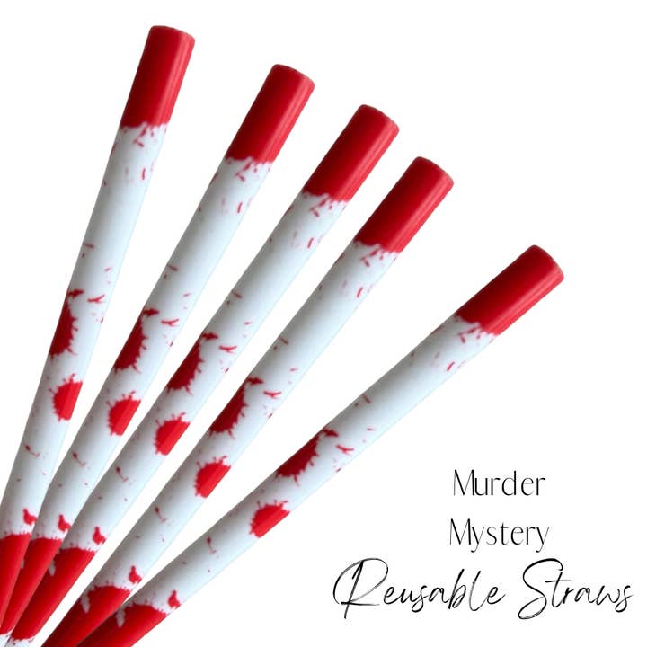 Murder Mystery Straw (24oz) for wholesale by OMG Cups!