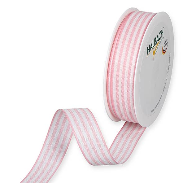 Band Streifen, B24mm, L25m, Rosa-Weiß für den Großhandel von Vosteen