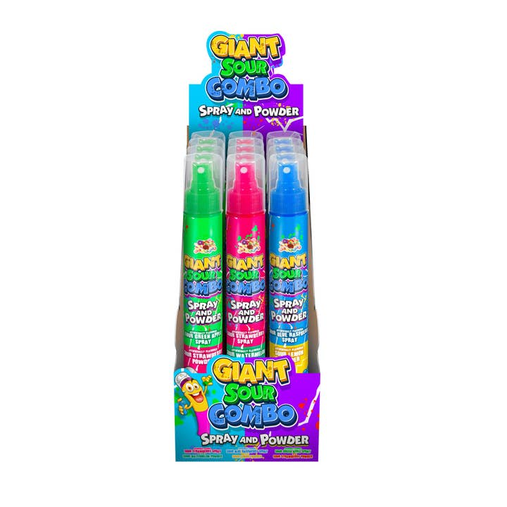 iSweet.ca - Wholesale Hard Candy - Alberts Giant Sour Combo - Spray and Powder 2.82 oz X 12