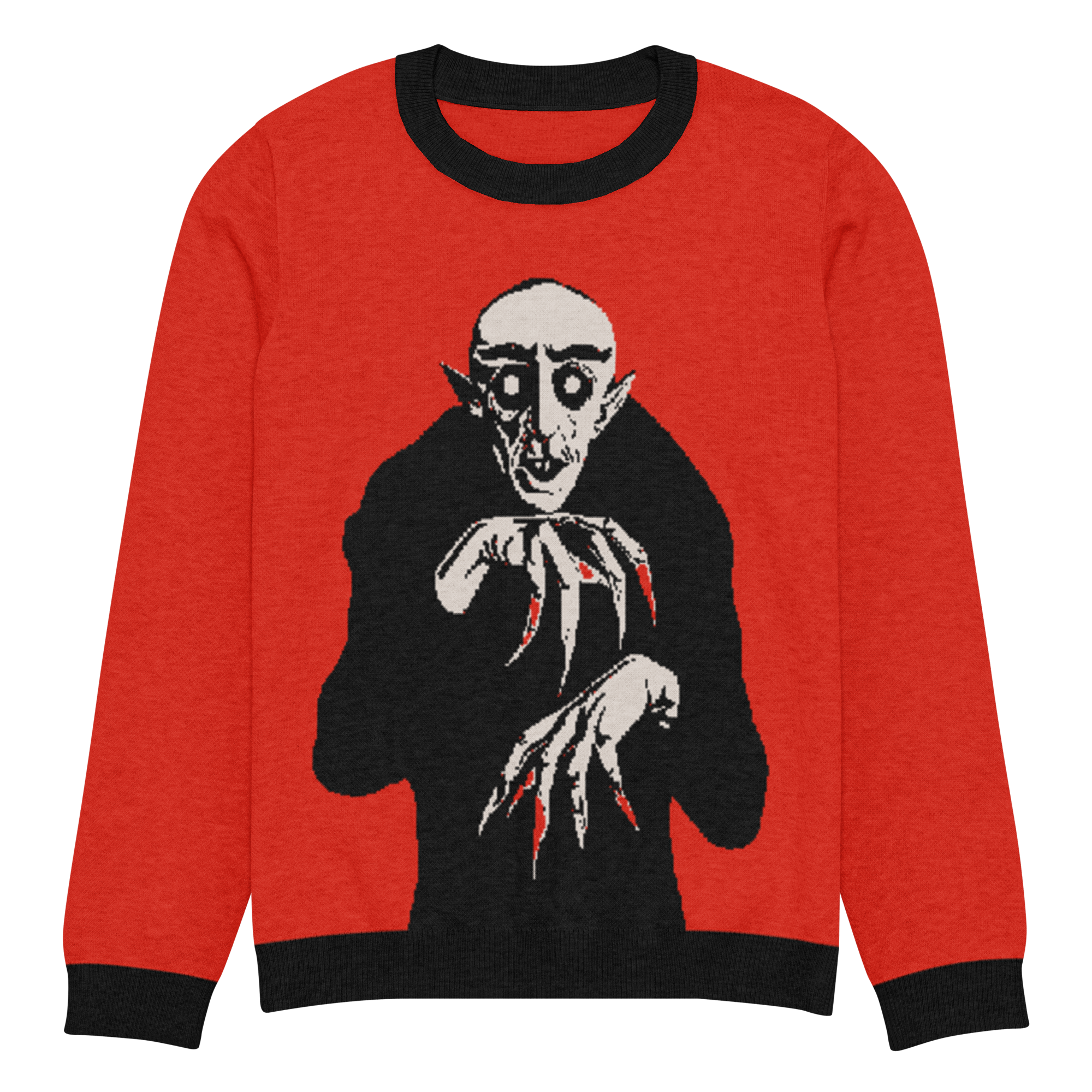 Goth Cloth Co. - Vente Sweat-shirt à imprimés – unisexe - Sweat-shirt à col rond en tricot Nosferatu Nights0