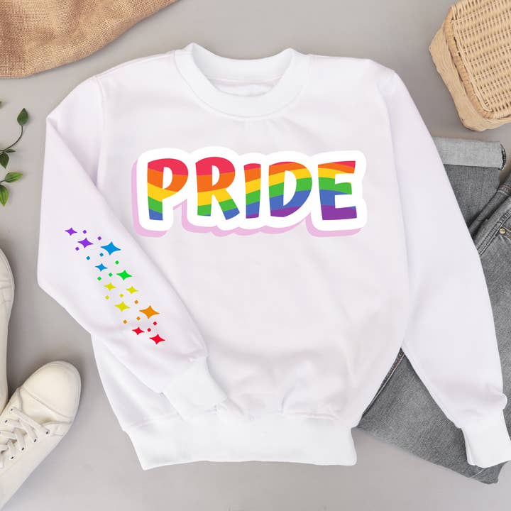 (Camisa não incluída) PRIDE + Detalhe da manga - Transferência de filme transparente por atacado de TEELUX